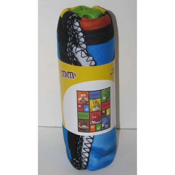 M&Ms Candy Brand Fleece Blanket BRAND NEW - Picture 1 of 2